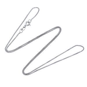 Estate Italy Sterling Silver 925 0.9mm Box Chain Necklace 18"